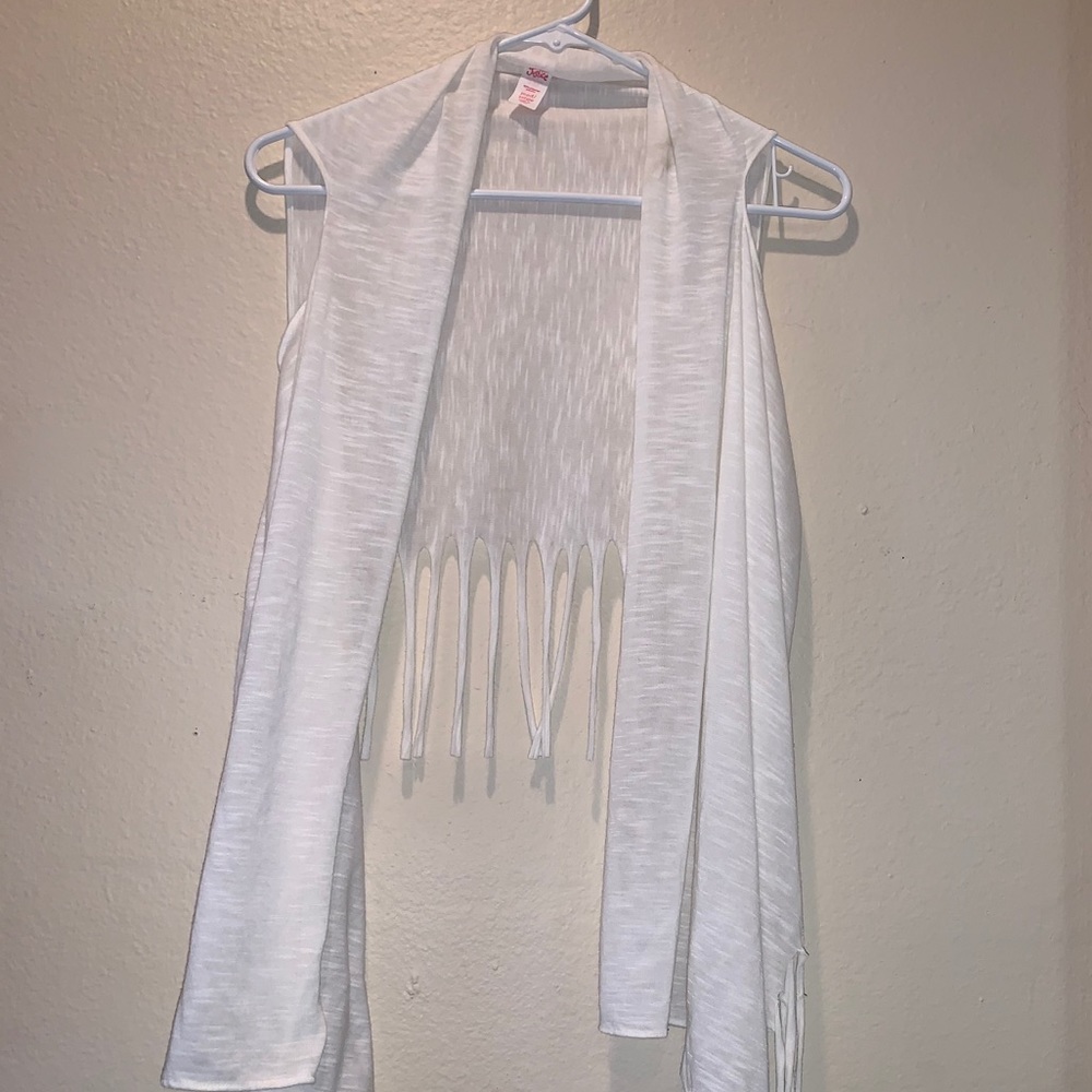 white fringed cardigan (kids)